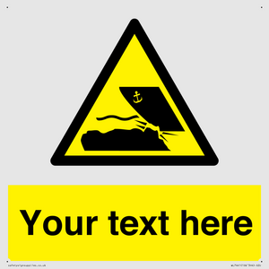 Custom Warning submerged objects in watercraft areas